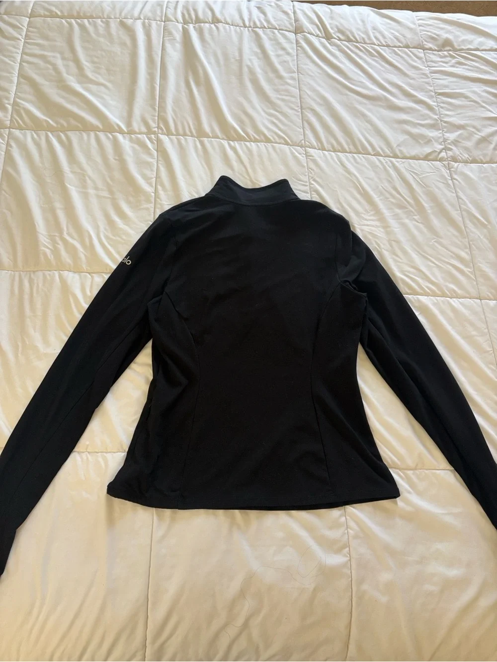 ALO Yoga Black Quarter-Zip Performance Pullover